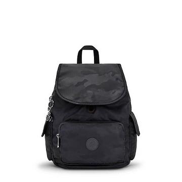 Kipling City Pack Small Classic Backpacks Black Camo Embossed | AU 1500YX